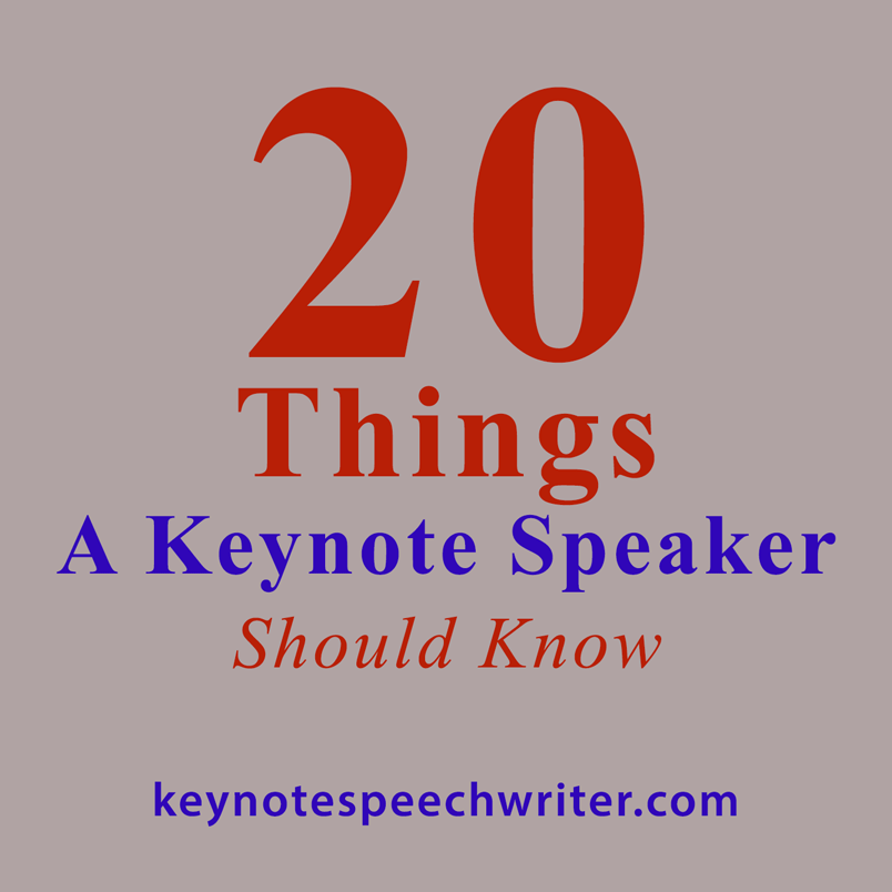 Things a Keynote Speaker Should Know